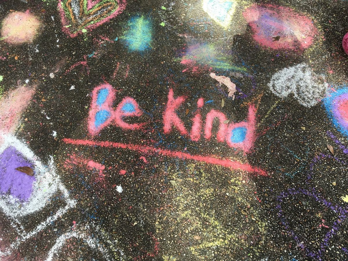 Be Kind chalk drawing